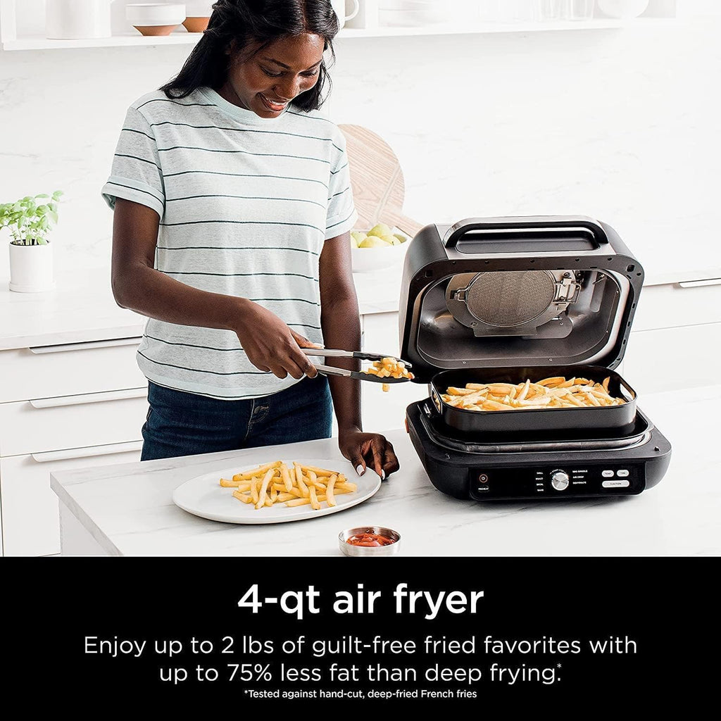 Ninja Foodi Smart XL 6-in-1 Indoor Grill with Air Fry, Bake, Roast, Broil, and Dehydrate, Smart Thermometer